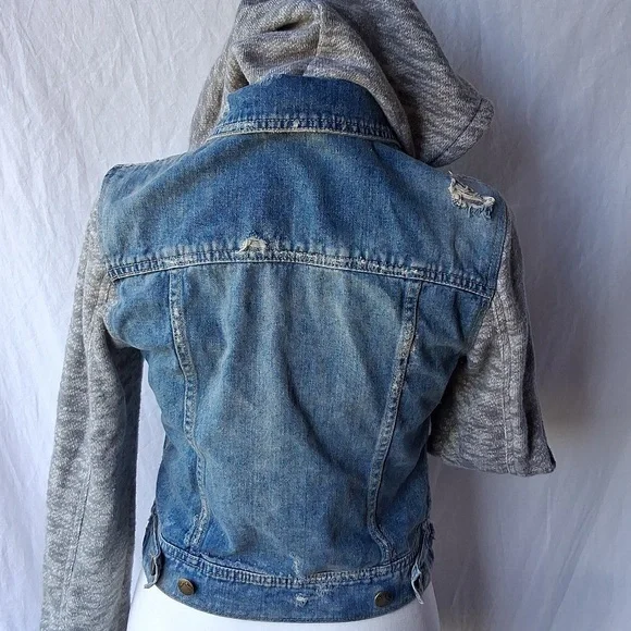 Free People Hooded Denim Jacket XS - Picture 5 of 16